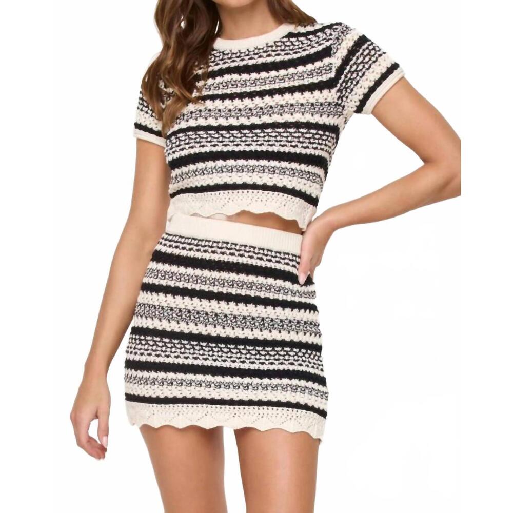 NEW L*SPACE caicos mini skirt in caicos stripe - Picture 1 of 7